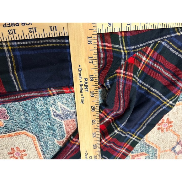 American Eagle Medium Women Boyfriend Fit‎ Amazingly Soft plaid flannel red blue - Picture 4 of 8